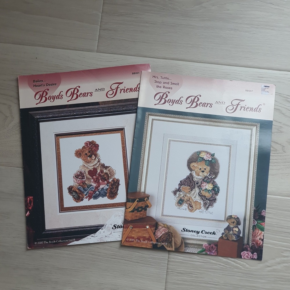 Boyds Bears‎ Stoney Creek Cross Stitch Patterns Bailey Mrs Tuttle BB001 BB007
